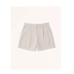 NWT Abercrombie High Rise Premium Crepe Tailored Short - Size Large - Grey